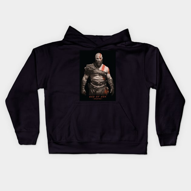 God of war Kratos Kids Hoodie by Durro